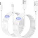 2Pack 3ft Car Carplay Cable for Apple iPhone 17 Pro Max/17 Air/16 Pro/15 Plus/15, USB A to USB C Carplay Charger Cord, iPad Pro 12.9/11,10th, Air 5th/ 4th,iPad mini 6th Gen Car Charging Cable 3 Feet (White)
