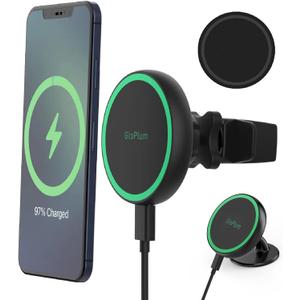 Magnetic Wireless Car Charger Mount Compatible with Magsafe iPhone 15/ iPhone 14/iPhone 13, Fast Charging Air Vent Magnet Accessories Car Phone Holder