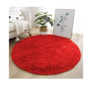 Ophanie Beige Fluffy Runner Rug 4 Non Slip Shag Carpet for Hallway Bedroom, Soft Bedside Rug for Kids Nursery, Living Room Dorm Mat, Red
