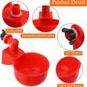 Cedilis 30 Pack Chicken Water Cup, Automatic Drinking Cups for Chickens, 3/8 Inch Thread Poultry Water Cups, Chicken Watering Feeder Cups for Chicken Duck Birds Turkey Rabbit