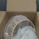 1 Light Rattan Pendant Light Fixture Ceiling Lights Chandelier Handwoven Pendant Lamp Shade for Kitchen Cafe Restaurant, 15.74''W x 15.74''H