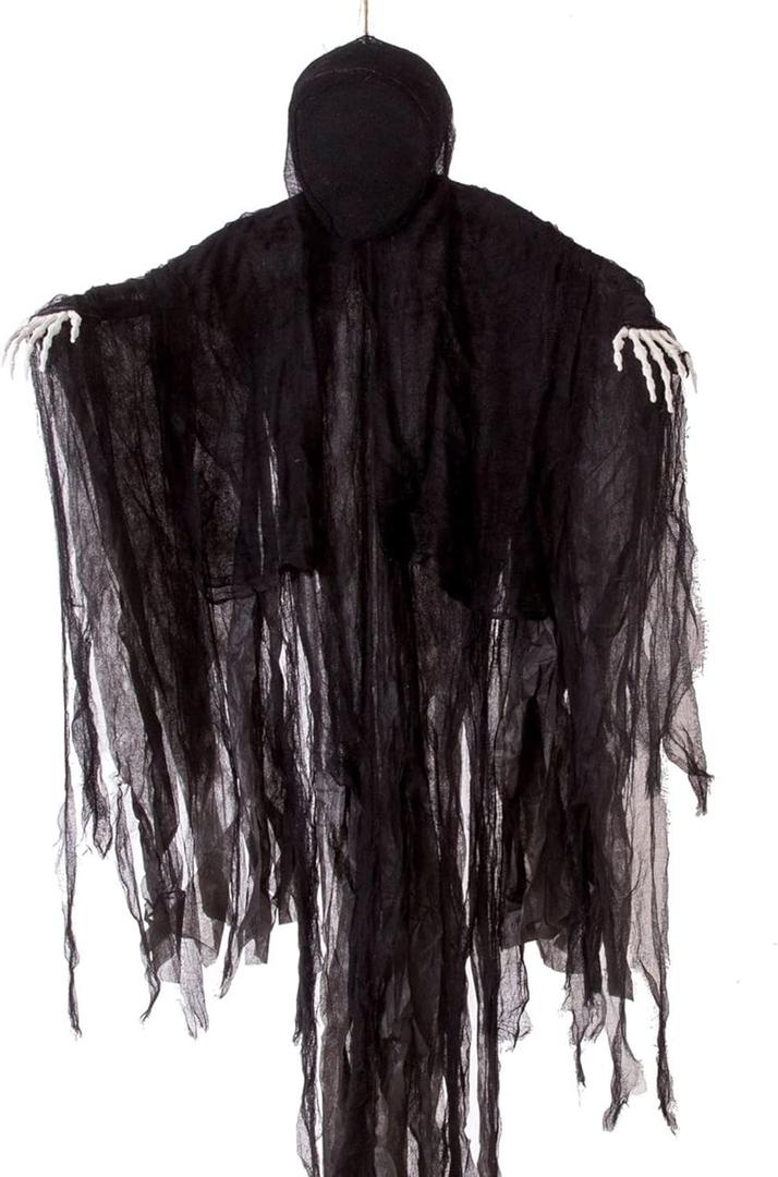 JOYIN 63" Halloween Decorations Outdoor Grim Reaper,Dark Faceless Hanging Ghost Decor in Black Horror Robe for Halloween Yard Tree Graveyard Hanging Decorations Haunted House Outside Decor