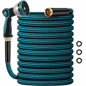 Garden Hose 100ft, Non-Expanding Water Hose Ultra Lightweight, Kink-Free, Sturdy, Flexible, Abrasion Resistant Hose for Yard, Lawn, Outdoor, Marine and Camper
