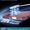 Magnetic Case for iPhone 17 Pro Max with blet Clip Holster,[2X Screen Protector] [Military-Grade Protection], Heavy Duty Case for iPhone 17 Pro Max 6.9 Inchs,Red-Pink