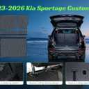 Cargo Trunk Mat with Backrest Mats for Kia Sportage 2023-2025 2026,All Weather Protection TPE Heavy Duty Cargo Liner Sportage Accessories,Black