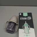 GROSMIMI Spill Proof no Spill Magic Sippy Cup with Straw with Handle for Baby and Toddlers, Customizable, PPSU, BPA Free 10 oz (Aqua green)