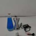 Lava Lamp White Blue and Silver
