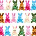Elcoho 18 Pack Easter Plush Bunnies Stuffed Bunny Plush Toys Easter Baskets Filler Stuffers Easter Gift Plush Bunny Animals