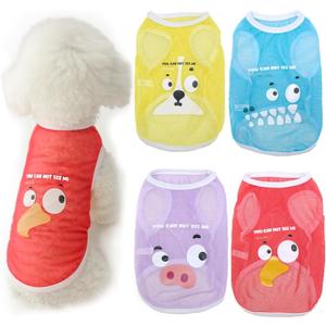 4 Pack Dog Cooling Shirts - Breathable Lightweight Shirts for Large Dogs Boy, Sleeveless Sun Protection Shirts for Puppy Vest Pet Apparel (2XL)