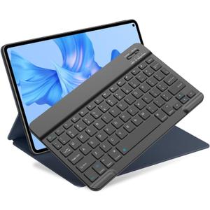 Bluetooth Keyboard for iPad 10th Generation, iPad Pro 13/12/11/10/9/8/7 inch, iPad Air 13/11th Gen, iPad mini, Samsung Xiaomi Tablets, etc. - Slim Wireless Portable Travel Office Computer Accessories (Black)