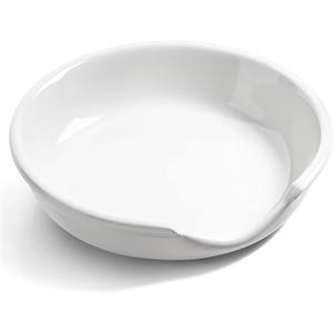 LE TAUCI Ceramic Spoon Rest, 4.8 Inch Spoon Rest for Stove Top, Spoon Holder for Kitchen Counter, Coffee Spoon rest, Utensil Rest for Cooking, True White