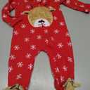 6 x One opening Newborn Baby Boy Girl Zipper Footies Pajamas Pjs Ribbed Solid Long Sleeve Romper Jumpsuits Footed Sleep and Play, Size 60