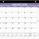 2026 Desk Calendar - Calendar 2026 from January 2026 - December 2026, Desk Calendar 2026 with to-do List, 12" x 17", Purple