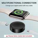 RUXELY Magnetic Charger Adapter for Apple Watch,5W Portable Wireless Fast iWatch Charger with USB C & iPhone Power Port,Short Apple Watch Charging Cable for iWatch Series 11 10 9 8,Ultra 3,42/46/44mm