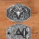 SANSTHS 2 Pack Cowboy Western Belt Strap with a Buckle, Men Women Embossed Cowboy Cowgirl Belt Strap for Jeans Gifts