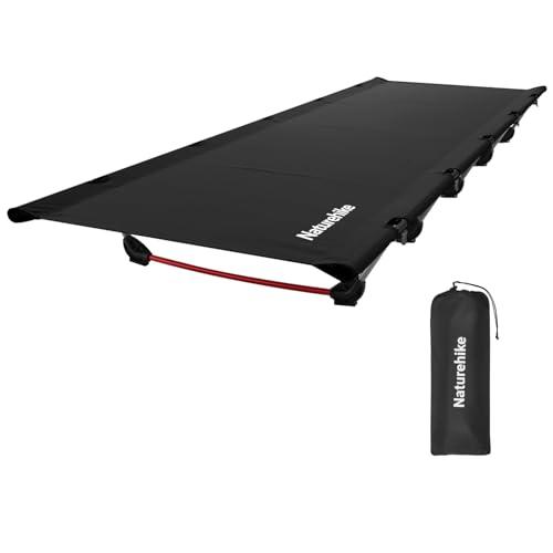 Naturehike GreenWild Camping Cot, Ultralight Folding Backpacking Cot, Supports 330lbs, Portable Camping Bed for Adults for Camping Hiking Travel Home, Black pack of two