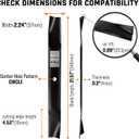 Mower Mulching Blades for Toro TimeCutter 42" Decks Replacement for 117-5376-03 with Bolts and Washers 2 PCS