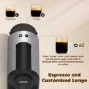 CHULUX Compact Espresso Machine, 20 Bar Single Serve Coffee Maker, Dual Brew Sizes for Espresso and Lungo, 1400W Rapid Brewing, Mystic Gray (Upgrade Model)