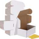 HORLIMER 9x6x4 Shipping Boxes Set of 30, White Corrugated Cardboard Mailer Box for Packing Small Business