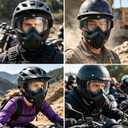 2 Pack Motorcycle Mask,Tactical Full Face Mask Ski Mask Goggles Detachable,Airsoft Mask Full Face, Paintball Mask