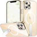 for iPhone 14 Pro Case with Kickstand, Compatible with MagSafe, [Invisible Stand] Anti-Slip Shockproof Military-Grade Protection, Magnetic Phone Case for iPhone 14Pro Cover (Clear)