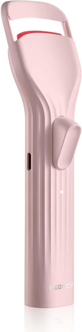 Heated Eyelash Curlers, Electric Lash Curler with Innovative Heating Silicone Pad for Lifted Lashes 24 Hours,Quick Rechargeable 600mAh Battery EC2001 (Pink)