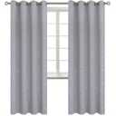 BGment Light Grey Star Blackout Curtains for Kid's Bedroom - Grommet Thermal Insulated Room Darkening Printed Curtains for Living Room, Set of 2 Panels (52 x 84 Inch, Light Grey)