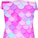 Girls Swimsuit One Piece Ruffles Bathing Suit Kids' Swimwear Quick Dry Summer Beach for 2-14Y