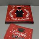 Nezyo Graduation Card Box with 30 Pcs Advice Cards Congrats Grad Gift Card Box Class of 2025 Card Holder Box Graduation Party Card Box Holder for School College Graduation Party(Red,Grad)