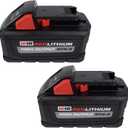 MilwaukeeTool 48-11-1862 M18 Lithium-Ion High Output 6.0Ah Battery Pack (2-Pack)