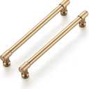 Ravinte 10 Pack 6-1/4 Inch Hole Center Solid Kitchen Cabinet Handles Champagne Bronze Dresser Pulls Cabinet Drawer Pulls for Kitchen Cupboard Hardware