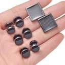 10Pcs Cufflinks for Men Classic Design Carbon Fiber Cufflinks Tuxedo Shirt Stud Set for Wedding Business Birthday Meeting Black Tone Cufflinks