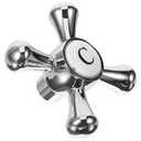 Uonlytech Faucet Handle Replacement Cross-Arm Faucet Handle Zinc Alloy Sink Bathtub Handle Single Handle for Kitchen Bathroom(Cold)