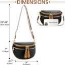 KKXIU Crossbody Sling Bag for Women Trendy Fanny Pack Vegan Leather Chest Bag | Trendy