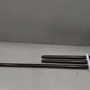 HOTOZON 1" Bay Window Curtain Rod, Center Rod 36-72" for Window (24-70"), Side Rods 20-36" for Windows (16"-32"), Black, Finials