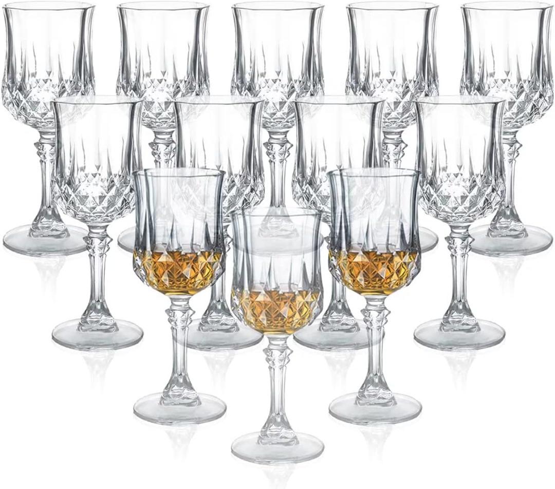 Cordial Glasses,1.7oz/50ml,Shot Glasses Set of 12,shot glasses with stem/tequila shot glasses/Sherry glasses