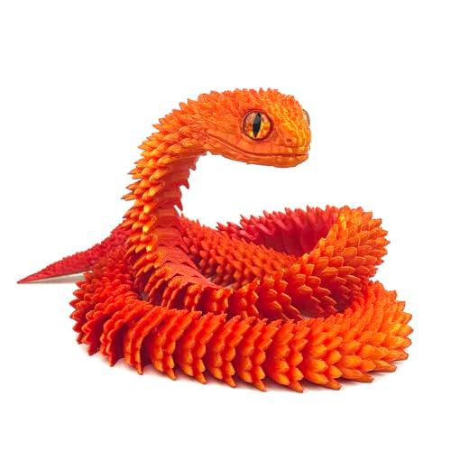 24in 3D Printed Snake Toys, Flexible 3D Printed Animal, Fidget ADHD Snake Toys, Perfect Desk Pet for Animal Collectors, Easter Basket Essentials, Easter Basket Stuffers