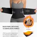 FeelinGirl Waist Trainer Belt for Women Waist Cincher Waist Trimmer Corset Adjustable Hook Loop Tummy Control Slimming (Black, M)