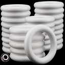 MAHIONG 29 Pack 4.7 Inch Craft Foam Wreath, White Polystyrene Foam Circles Ring, Round Foam Wreath Form for Crafts DIY Arts Floral Projects Home Wedding Decor
