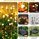 ASMAD Solar Lights Outdoor(12-Pack, 96 LEDs), Solar Garden Lights, Outdoor Decorations, Firefly Light for Patio Decor, Big Bulb, Unique Gifts for Women, Gifts for Grandma