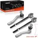 A-Premium Set of 4, Front Inner & Outer Tie Rod End Kit, Compatible with Mercedes-Benz C230 2008-2009, C250 2010-2015, C300 2008-2011, C350 2008-2015, E350 2010-2014, E400, E550
