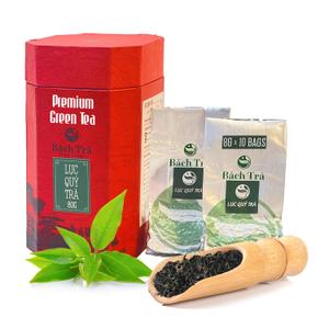 BACH TRA Premium Green Tea Buds Loose Leaf 10 Vacuum Seal Bags | Fresh, Fragrant & Rich Flavor | Handpicked & Naturally Fresh | No Sugar Added | ISO HACCP Certified, Best By 10/06/2026 