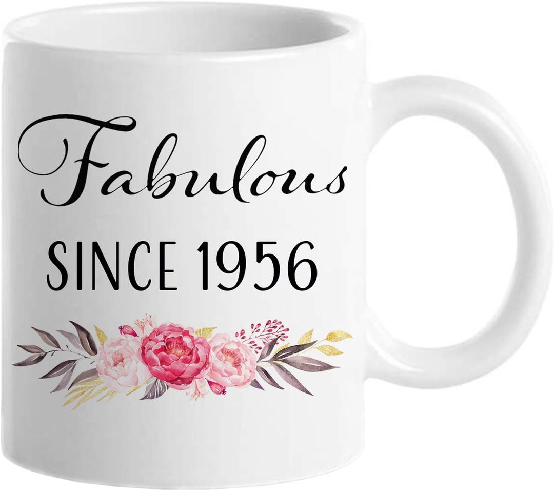 1956 70th Birthday Gifts for Women Men, Turning 70 Years Old Birthday Gift Coffee Mug, Funny 70th birthday Gifts Ideas - 1956 Fabulous Coffee Mugs for Mom, Wife, Sister, Daughter, Aunt, Grandma