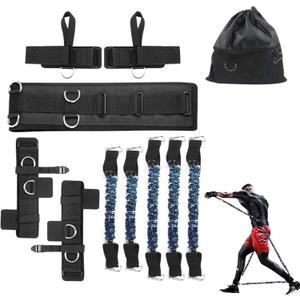 Boxing Resistance Bands Set for Speed and Agility, Workout Band Ankle Exercise Bands Legs Ankle Straps for Resistance Training Enhance Explosive Power (Blue-150lbs)