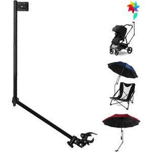 HOBVO Adjustable Golf Umbrella Universal Clamp for Golf Cart, Beach Chair, Stroller, Bleacher, Patio, Fishing