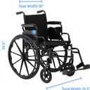 Medline 18 Foldable K4 Wheelchair with Swing-Back Desk-Length Arms & Swing-Away Footrests, 300 lbs. Capacity, Transport Chair for Adults & Seniors