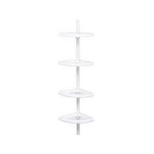 Zenna Home Plastic Corner Pole Shelves White