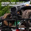 Car Tie Downs Straps with Snap Hooks for Trailers(4pk) - Reflective 2" x10ft Car Hauler Straps - Heavy Duty Tire Straps - Lasso Style -10,000lb Break Strength Car Straps for Trailer, UTVs, ATVs (Black)