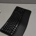 seenda Bluetooth Ergonomic Keyboard and Mouse, COE310 3 Multi-Device Connectivity, Rechargeable Wave Wireless Keyboard Mouse Combo, Compatible for Windows/macOS/PC/Laptop/MacBook/iPad - Black