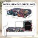 hyha 8Pcs Patio Cushion Covers, Stretch Outdoor Couch Cushion Covers Replacement, Washable Outdoor Chair/Sofa Slipcovers for Patio Furniture Cushions Protector with Elastic Bottom(Paisley,Cover Only)